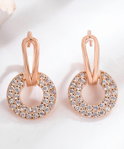 MYKI Elegant Zircon Earring For Women & Girls Cubic Zirconia Metal Clip-on Earring