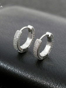 Salty Alpha Sophisticated Earrings for Men & Boys | Ear Tops | Aesthetic Jewellery Stainless Steel Hoop Earring