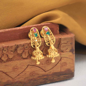 HARSHITHA COLLECTONS JHUMKHA EAR RINGS Alloy Jhumki Earring