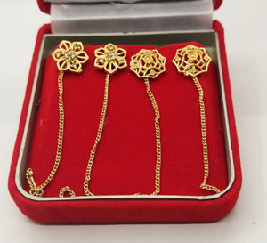 LOGIN THE WORLD AND CSC Sui Dhaga Earrings Diamond Brass Ear Thread