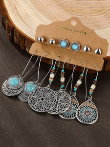 YELLOW CHIMES Silver Plated Dangle Combo for Women & Girls Alloy Drops & Danglers