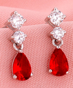 GIVA Sterling Silver We Fell in Love Earrings for Womens Zircon Sterling Silver Drops & Danglers