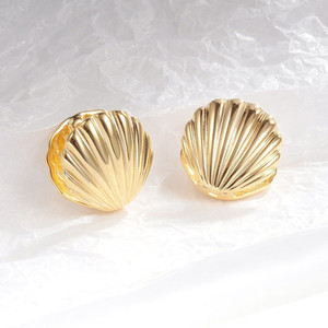MYKI Shell Design Stud Earrings For Women & Girls Stainless Steel Stud Earring