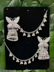 तिगेनेकी TIG-EAR-BUTER-3 Zircon अलॉय Jhumki Earring