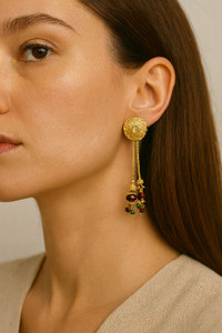 SMARNN Sui Dhaga Needle Thread Earrings Metal Drops & Danglers, Stud Earring, Ear Thread, Tassel Earring