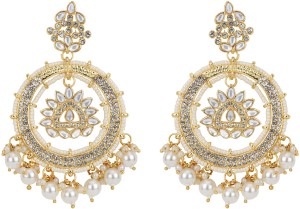 Reesha Jewel big size pearl earring Alloy Chandbali Earring