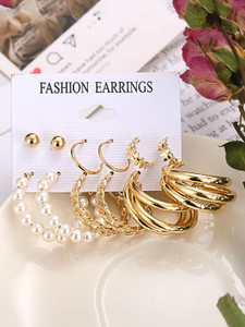 YELLOW CHIMES YCFJER-E540-C-GL Brass Hoop Earring