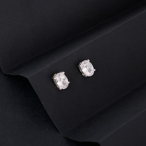 GIVA Sterling Silver Zircon Classic Stud Earrings for Women and Girls Zircon Sterling Silver Stud Earring