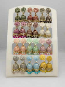 APR Creation Jhumki Earrings Combo Pack of 12 - Image 6