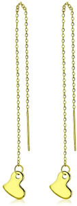 Via Mazzini Stainless Steel Heart Sui Dhaga Earrings (ER1113) Metal Cuff Earring