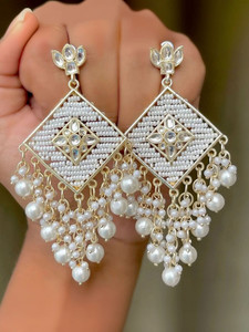 MFC chandbali jhumki earrings Cubic Zirconia Alloy Chandbali Earring