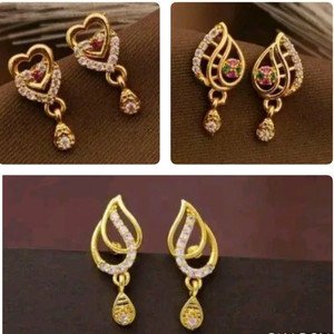 वीआना क्रिएशन 1 gram gold earrings for womens and girls Copper, Brass Stud Earring