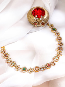 RUBANS Brass Gold-plated Multicolor Jewellery Set