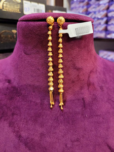 Ansh Enterpris Fashion Hanging Sui Dhaga for Women and Girls Crystal Brass Huggie Earring