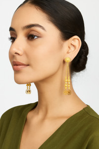 SMARNN Sui Dhaga Needle Thread Earrings Metal Drops & Danglers