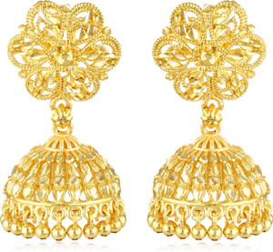VIGHNAHARTA Screw back alloy Gold Plated for Women and Girls- Pack of- 1 Pair Jhumki Earring Alloy Jhumki Earring