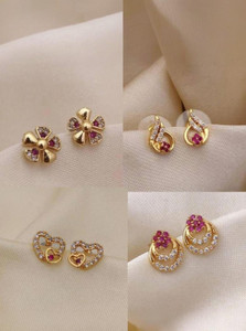 GEMINIELITE Cper Cubic Zirconia Alloy Stud Earring