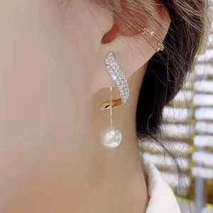 polluxcraft New Designer Western Korean Earrings For Girls and Women Pearl Alloy Drops & Danglers