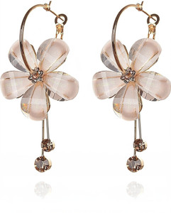 YELLOW CHIMES Fancy Party Wear Crystal Alloy Drops & Danglers