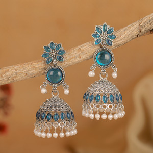 Vastaraj Aarvi Blue Charm Blue Sapphire Alloy Earring Set