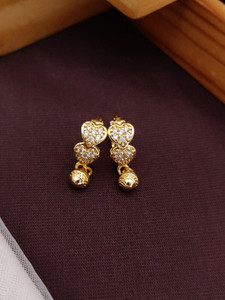 GA JEWELLERY Earring stud: Beautiful earring stud in 1Gram gold plating Diamond Alloy Stud Earring