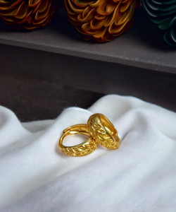 MA FASHION Bali Brass Hoop Earring