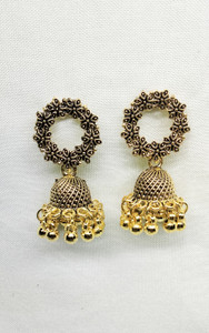 MRK Earrings for girls and women Ruby Alloy Jhumki Earring