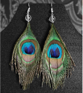 ADF Peackock feather Earring for women Alloy Drops & Danglers