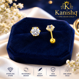 KANISHQ 22K GOLD LOCK'S Crystal Copper Ear Thread, Drops & Danglers