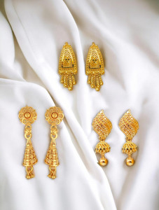 MA FASHION studs Brass Earring Set