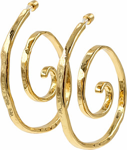 pusha 18K Gold Plated spiral earrings for Women Brass Drops & Danglers