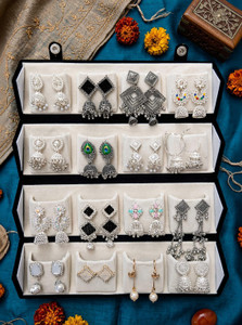 MAQ TRADERS MAQ PREMIUM 16PAIR JHUMKA BOX Alloy Jhumki Earring