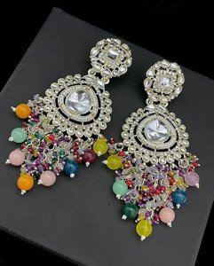 DANGAR ENTERPRISE Gold Plated Traditional Handcrafted Earrings for Women Diamond Metal Jhumki Earring