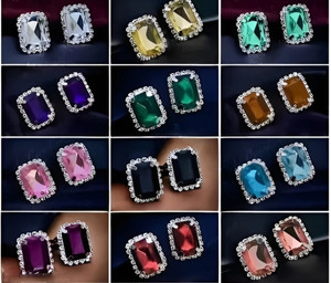 RAKSHA ENTERPRISE COMBO OF 12 Diamond Alloy Stud Earring