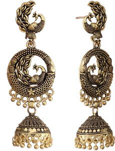 alysa Peacock Jhumki Alloy Jhumki Earring