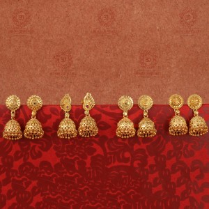 brado jewellery Combo of 4 Traditional Gold Plated for Women & Girls Brass Jhumki Earring