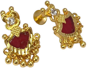 Kollam Supreme Gold Plated Palakka Ear studs Brass Stud Earring