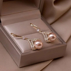 aroline Rose Gold Heart Stud Earrings – Minimalist Piercing Studs Zircon Enamel Stud Earring