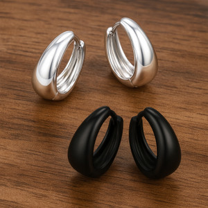 VAMA Mens Jewellery Valentine Small Gold Kaju Bali Hoops earrings Salman Khan Style for men Ear rings Combo For Men Gents Boys unisex Piercing Earring Set Metal Hoop Earring