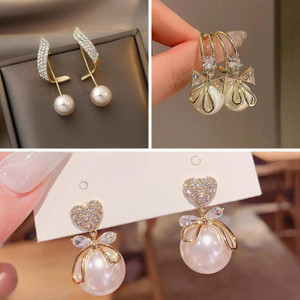kazare girls earrings| earrings combo| earrings for women| trendy earrings for women Pearl Alloy Earring Set, Drops & Danglers