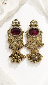 अमोरफशीओन Kashmiri jhumka earrings Crystal अलॉय Jhumki Earring