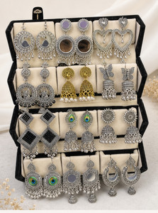 HS BANDHU 12 Earring Combo with Velvet Box - Image 6