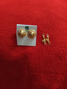 jeni One gram gold plated earrings Copper Stud Earring