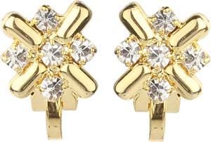 FLINGDOM Clip-On Earrings for Women | Non Pierced | Press Fit | Lightweight Jewelry Cubic Zirconia Alloy Clip-on Earring