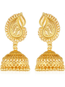 VIGHNAHARTA Everyday wear alloy Gold Plated Bali jhumka Hoop Earring for Women and Girls Alloy, Brass Jhumki Earring