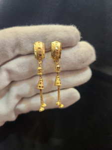 TJH 1 GRAM GOLD PLATED ENTHIC EARRING SUIDAGHA FOR WOMEN AND GIRL Ivory Drops & Danglers