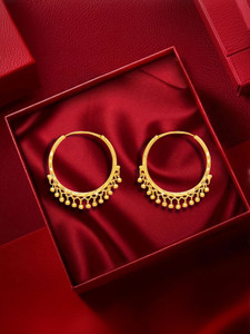 arch fashion Traditional wear gold and micron plated primium quality s Brass Hoop Earring