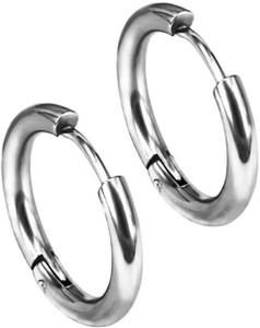 shivay Mens Jewellery Valentine Silver Bali Stud Mens Earing / Ear rings Combo For Men / Gents / Boys / Boyfriend hoop Non-Piercing Ear mens jewellery Cubic Zirconia Copper, Brass Hoop Earring, Clip-on Earring, Earring Set, Stud Earring