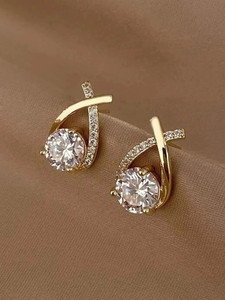 AainaByParul Korean AD s for women-girls Alloy, Brass Stud Earring, Drops & Danglers, Earring Set