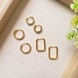 बॉबल क्लस्टर Anti Tarnish 18k Gold Plated 3 Pairs Stud Earrings Set for Girls & Women| Stainless Steel Earring Set, हूप ईयररिंग